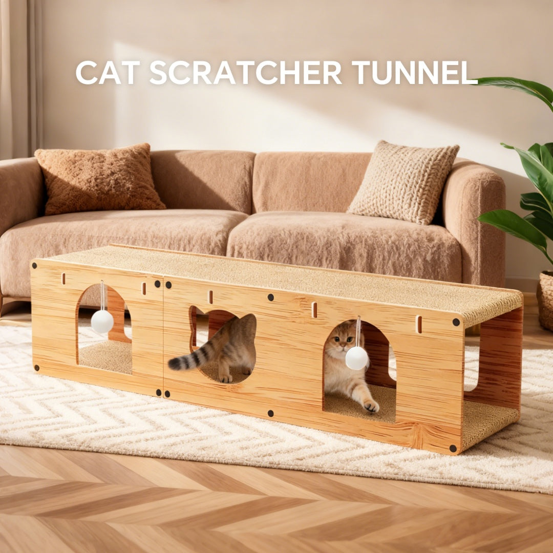 Collapsible Cat Tunnel – Crinkle Play Tube for Indoor Cats