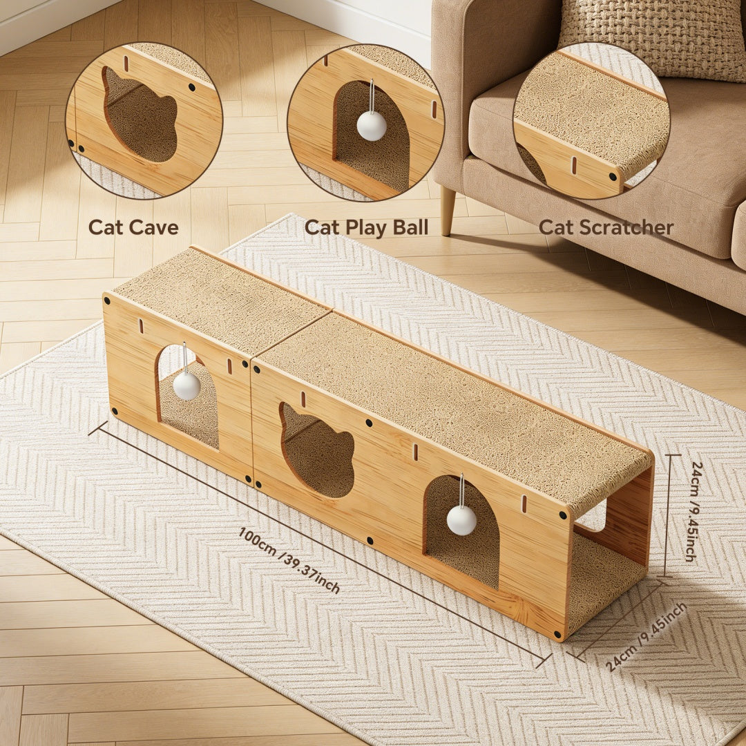 Collapsible Cat Tunnel – Crinkle Play Tube for Indoor Cats