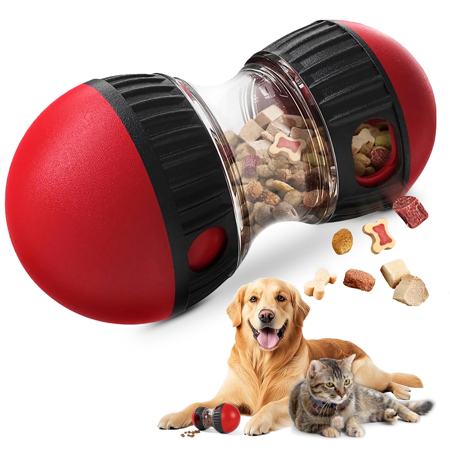 Dog Puzzle Treat-Dispensing Ball – Slow Feeder Enrichment Toy